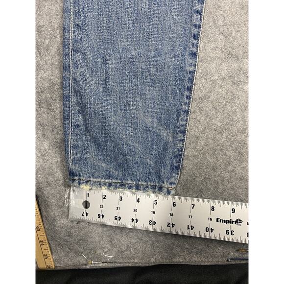 Polo Ralph Lauren Jeans Mens 32 x 30 Blue Sullivan Slim Distressed Patches - Picture 15 of 16